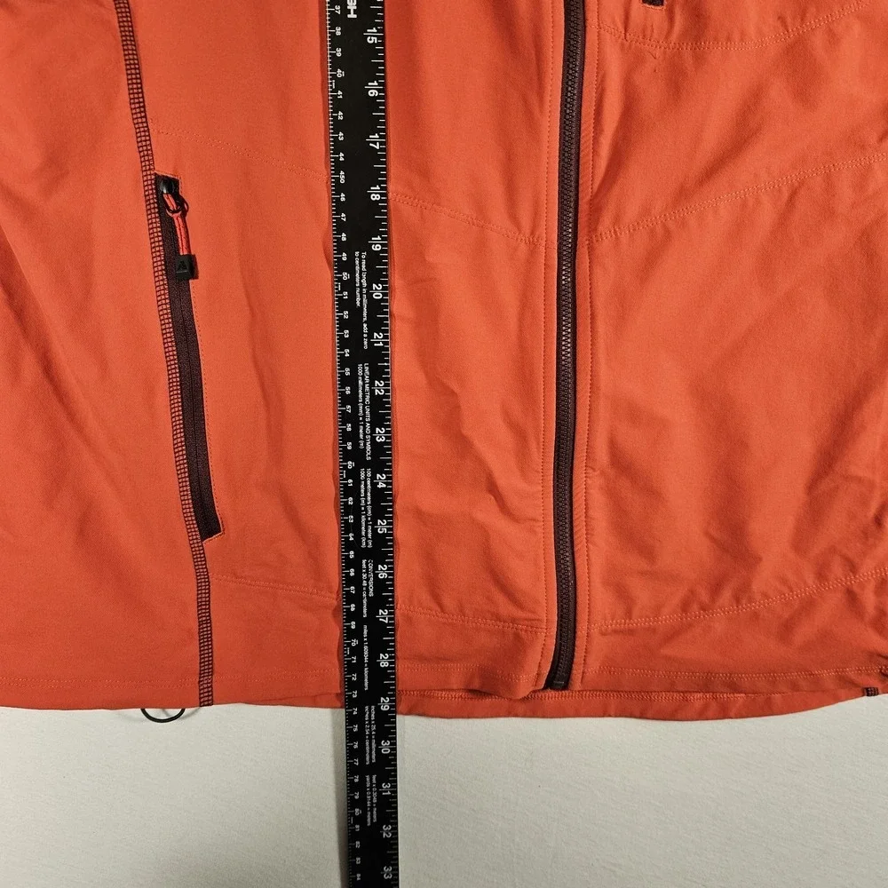 Eddie Bauer Sandstone Soft Shell Jacket Mens Medium First Ascent Orange Full Zip